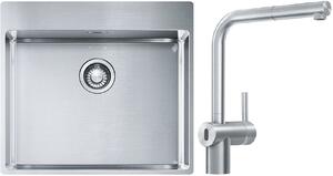 Set chiuveta din otel Franke Box 127.0369.295, baterie bucătărie Franke Atlas Neo Sensor 115.0625.523