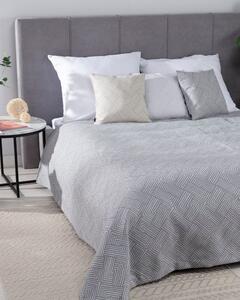 Cuvertură pled 220x260 cm culoare argintiu Țesătură împletitură, cu model