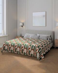 Cuvertură pled 220x260 cm culoare verde Țesătură împletitură, cu model