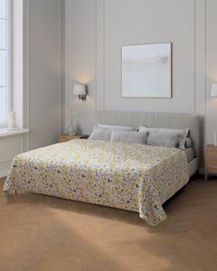 Cuvertură pled 220x260 cm culoare galben Țesătură împletitură, cu model