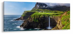 Tablou - Cascada Múlafossur (120x50 cm)