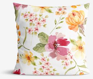 Goldea față de pernă decorativă - flori de hibiscus 45 x 45 cm