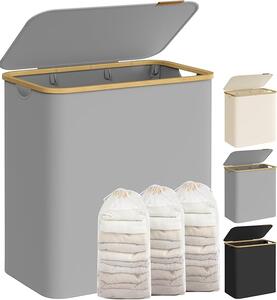 Cos de rufe Gri Songmics 60x38.5x70.5 cm