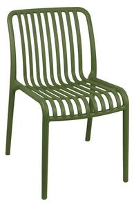 Scaun de gradina Zoi plastic PP verde inchis 42x58x79 cm