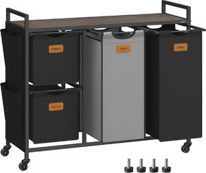 Cos de rufe Vasagle, Negru, 98.6 x 33 x 80.5 cm