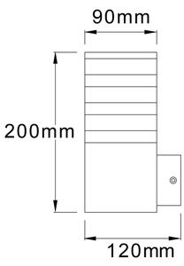 Aplica de perete exterior TEKSAS 1xE27/12W/230V IP44 antracit