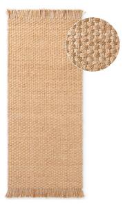 Covor tip traversă în culoare naturală reversibil/țesut manual din iută 80x200 cm Fjord – Hanse Home