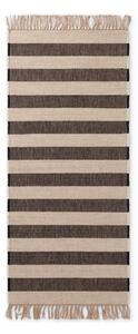 Covor tip traversă negru/crem reversibil/țesut manual din iută 80x200 cm Playa – Hanse Home