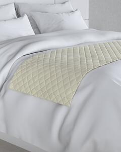 Cuvertură tip runner hotelier Velvet 60x200 cm culoare crem Țesătură gloss, catifea