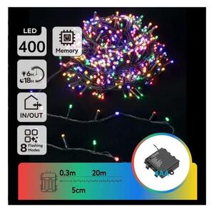 Aigostar - Ghirlandă LED de exterior 400xLED/8 moduri, 4xAA, 20,3 m, multicolor
