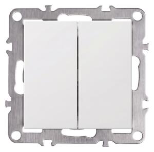 Întrerupător Dublu OSTE JNH007-W WHITE