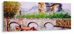 Tablou - Pictură în ulei a orașului (120x50 cm)