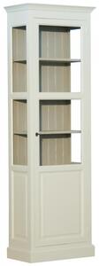 Vitrina, verde, din lemn masiv cu aspect vintage, double, Country