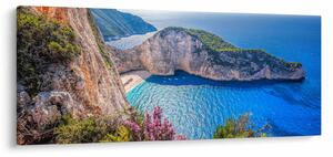 Tablou - Plaja Navagio, Grecia (120x50 cm)