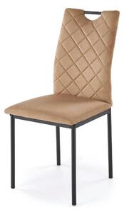 Scaun K577, bej - HLR 11, stofa catifelata/otel, 43x53x93 cm
