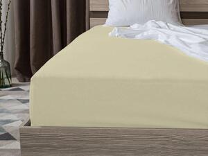 Cearsaf Jersey HIGHFIT crem 90 x 200 cm