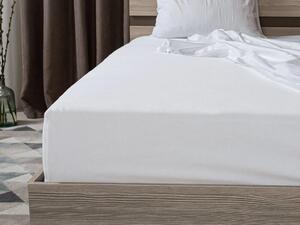 Cearsaf Jersey HIGHFIT alb 200 x 220 cm