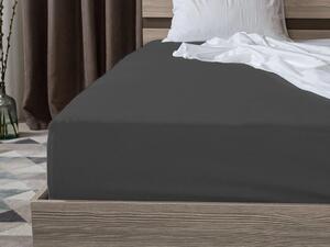 Cearsaf jersey HIGHFIT gri inchis 200 x 220 cm