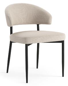 Mazzoni IRIS Bej (material Basel 24) - SCAUN MODERN TAPIȚAT PENTRU SALON/SUFRAGERIE LOFT