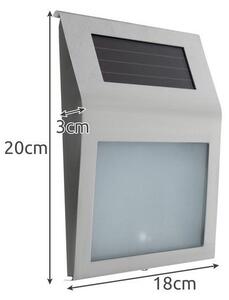 Numar de casa cu lumina LED, incarcare solara, 18x20x3 cm, baterie reincarcabila, otel si sticla