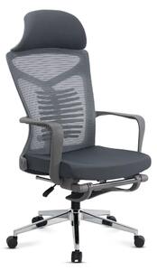 Scaun de birou ORION, suport pentru picioare, mesh respirabil, Gri