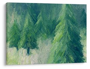 Tablou - Conifere pictate (70x50 cm)