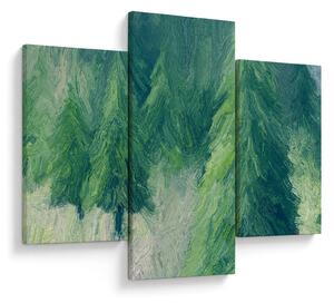 Tablou - Conifere pictate (90x60 cm)