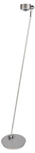 Top Light Lampă LED de podea Puk Floor Mini Single nichel mat, Gri, Camera de zi / sufragerie, Metal, Modern