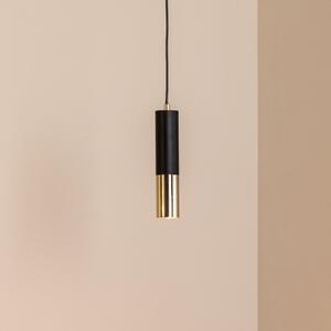 Domiluce Lampă suspendată Orino, negru/auriu, metal, GU10, reglabil, Auriu / Alamă, Camera de zi / sufragerie, Metal, Modern