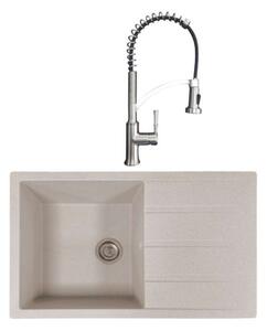 SET Chiuveta SanDonna PAULLINA + Baterie SanDonna MONA - Bej