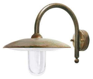 Moretti Luce Aplică de exterior Casale, adâncime 42 cm, alamă antică, Bronz / Alamă Veche, Metal, Casă de țară / Rustic