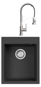 SET Chiuveta SanDonna VESTA + Baterie SanDonna MONA - Negru