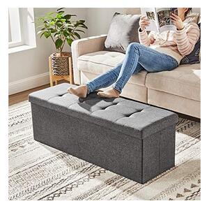 Banca de depozitare, Songmics, 110 x 38 x 38 cm, 300 Kg, LSF77K, Gri