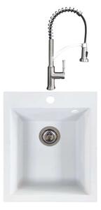 SET Chiuveta SanDonna VESTA + Baterie SanDonna MONA - Alb