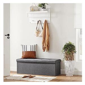 Banca de depozitare, Songmics, 110 x 38 x 38 cm, 300 Kg, LSF77K, Gri