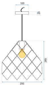 Lampă suspendată din tavan de metal negru APP338-1CP