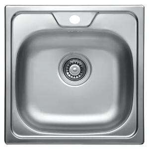 Chiuveta de bucatarie din inox 50×50 cm, patrata, SanDonna PS500 - Inox