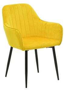 Scaun Bucatarie/Dining Noell XL Catifea Galben