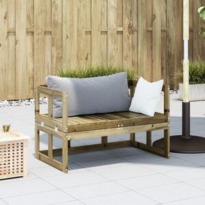 Canapea banchetă extensibilă de grădină, lemn impregnat de pin