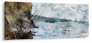 Tablou - Recif, acuarelă (120x50 cm)