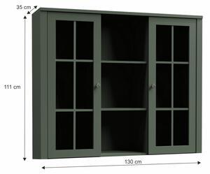 KONDELA Extensie pentru comodă W2D, vitrină, verde, PROVANCE