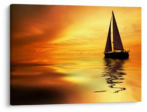 Tablou - Sailboat la apus de soare (70x50 cm)