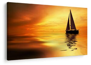 Tablou - Sailboat la apus de soare (90x60 cm)
