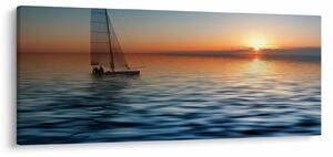 Tablou - Bărci cu vele pe mare (120x50 cm)