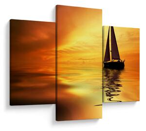 Tablou - Sailboat la apus de soare (90x60 cm)