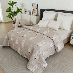 Cuvertura de pat cu model WHITE RABBIT, bej Dimensiune: 170 x 210 cm