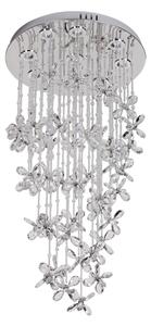 Plafonieră LED cu cristale SAMOA LED/30W/230V diam. 40 cm crom lucios + telecomandă