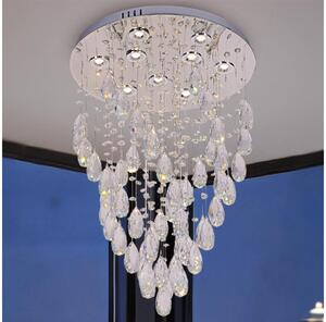 Plafonieră cu cristale LED MAJURO LED/30W/230V diam. 45 cm crom lucios + telecomandă