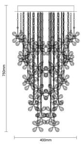 Plafonieră LED cu cristale SAMOA LED/30W/230V diam. 40 cm crom lucios + telecomandă