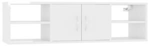 Raft de perete, alb extralucios, 102x30x29 cm, PAL